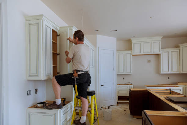 Kitchen island installation in Darwin by JMT Kitchen Cabinet